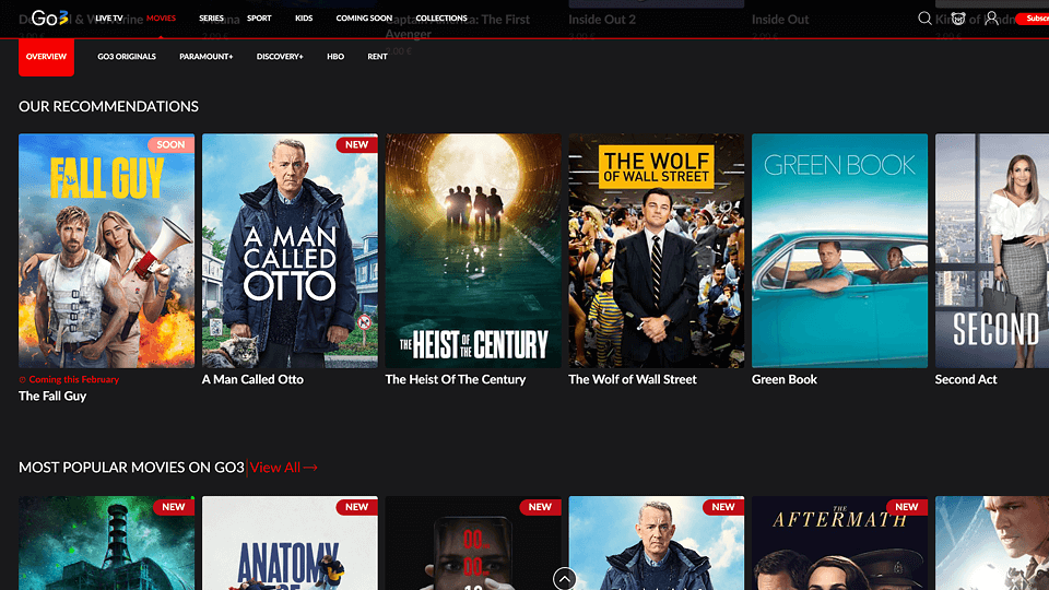 Go3's data analytics pipeline providing recommendations to viewers in its catalogue